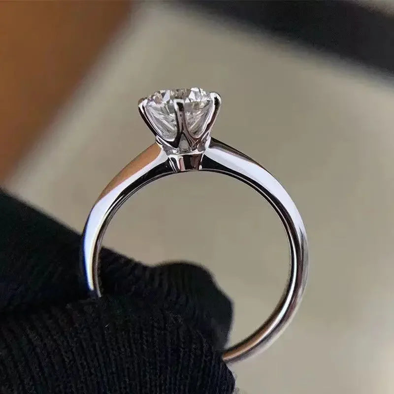 Bague en Argent 925 avec Diamant VVS1 et Perle – Élégance Classique pour Femme