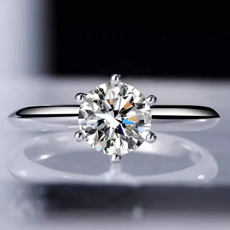 Bague en Argent 925 avec Diamant VVS1 et Perle – Élégance Classique pour Femme