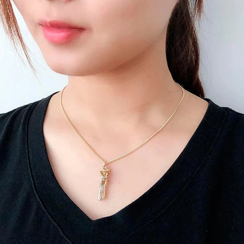 Collier Pendentif Femme en Acier Inoxydable