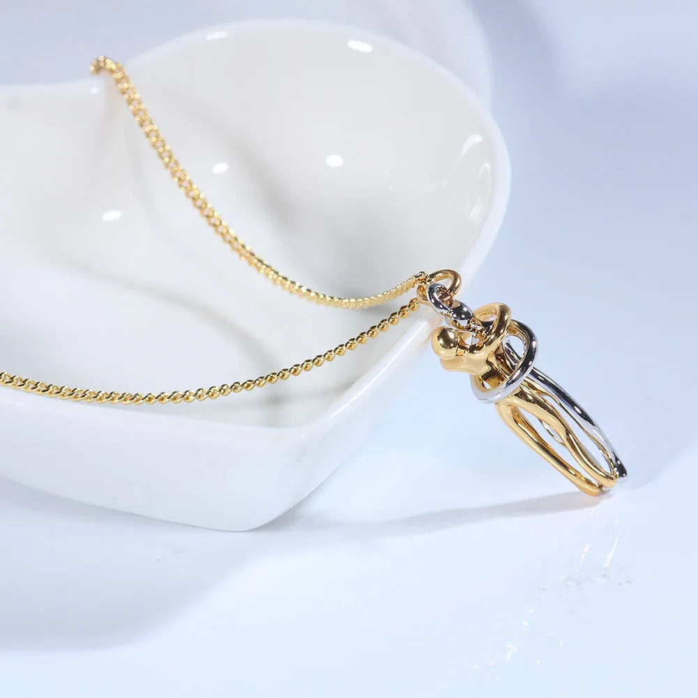 Collier Pendentif Femme en Acier Inoxydable