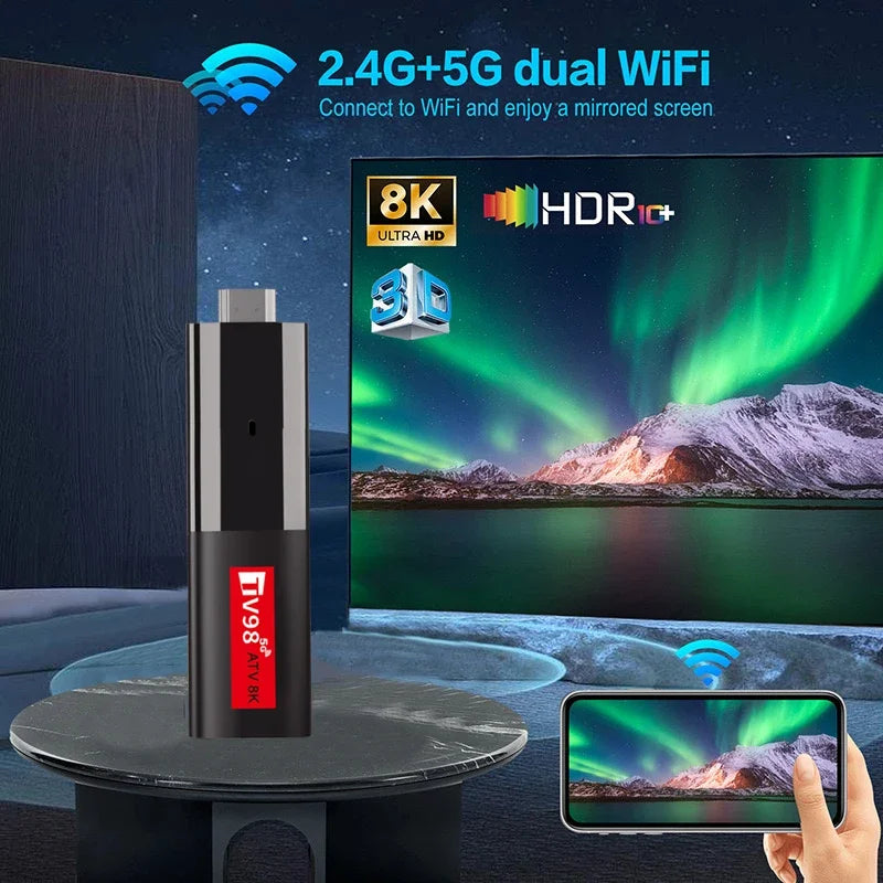 TV98 Android 14.0 ATV 8K Streaming TV Stick – FGHGF