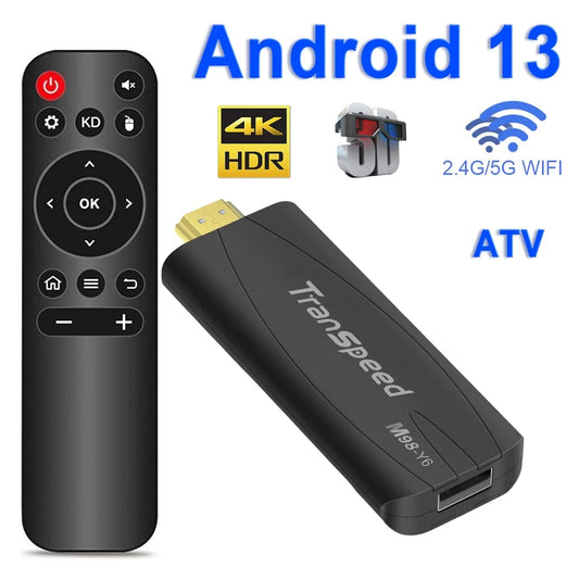 Transpeed TV Stick Android 13 ATV With TV App 4K 3D TV Box 2