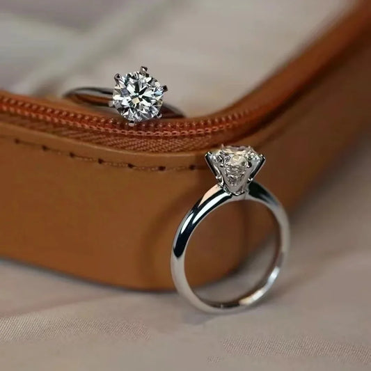 Bague en Argent 925 avec Diamant VVS1 et Perle – Élégance Classique pour Femme