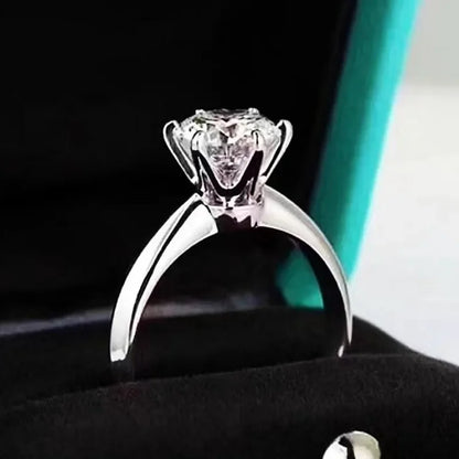 Bague en Argent 925 avec Diamant VVS1 et Perle – Élégance Classique pour Femme