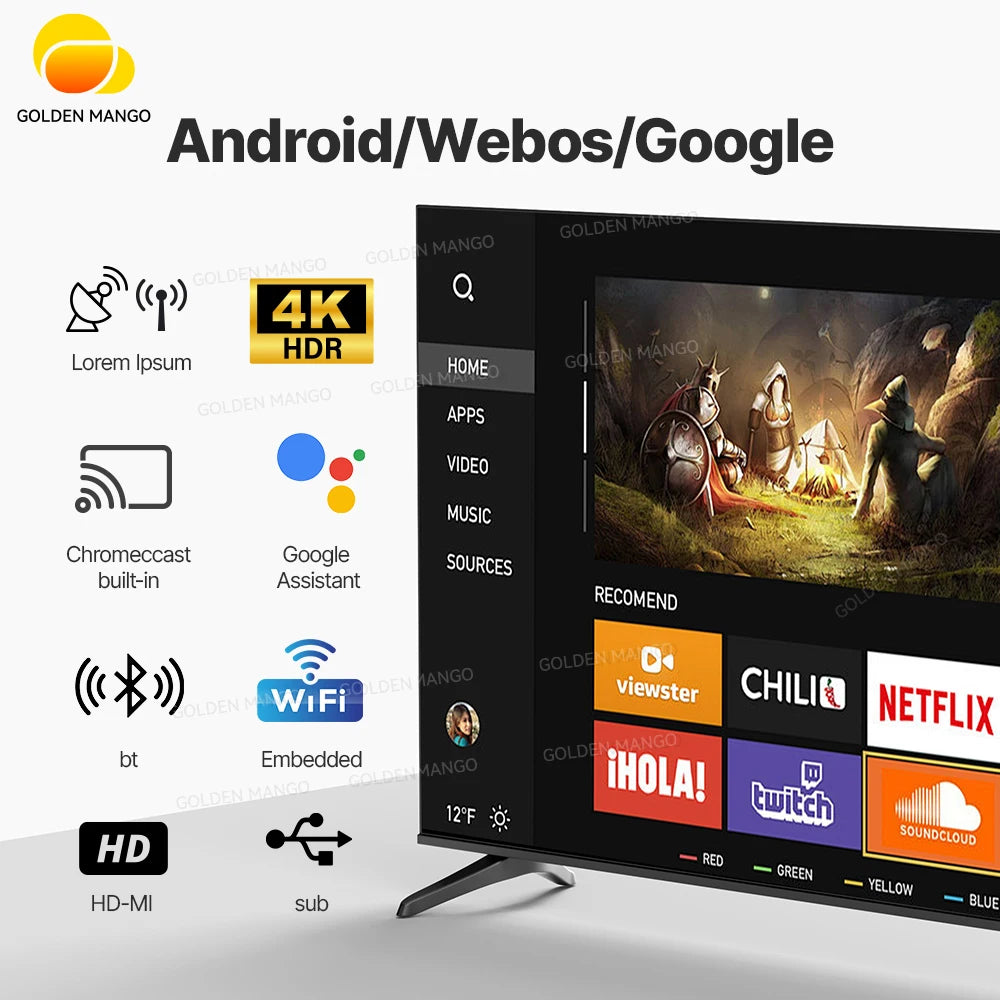 Smart Android TV 4K UHD FHD Google TV