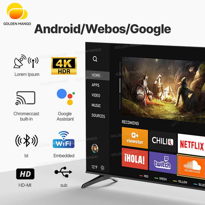 Smart Android TV 4K UHD FHD Google TV